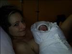 Porodila jsem 7.1.2011 ve 12:26, toto je foto 11 min. po porodu.